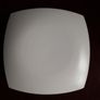 PLATE - Square - White Glass - 27cms Image 4