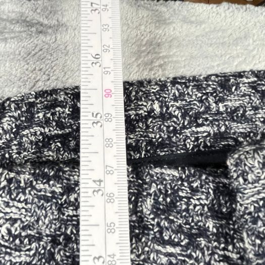 Toast Wool Cotton Coat Size 16 Blue Grey Marl Long Jacket Utility Pockets -Snaps