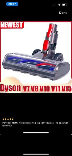 Newest Direct Drive Cleaning Head Compatible with Dyson V7 V8 V10 V11 V15 Vacuum Cleaner For Short Pile Carpets