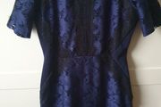 Oasis lace navy dress med