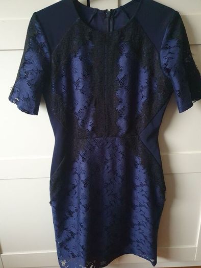 Oasis lace navy dress med