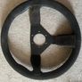 Nardi Gara Sport Steering Wheel 350mm Black Suede Black Stitching Black Spoke Image 5