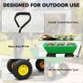75 Litre Large Garden Cart, Tipping Wheelbarrows Heavy Duty Garden Dump Trolley 200kg Capacity for Festivals, Tools, Plants, Logs - Green Image 4