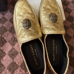 Kurt Geiger gold leather shoes
