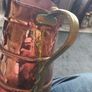 Antique French copper pitcher with brass handle Image 7