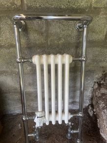Chrome towel rail radiator