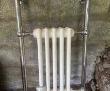 Chrome towel rail radiator