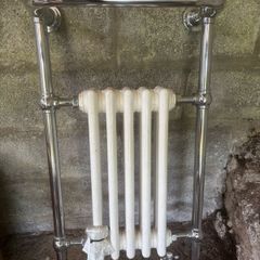 Chrome towel rail radiator