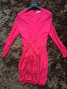 Karen Millen Pink lobg sleeve dress uk12
