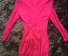 Karen Millen Pink lobg sleeve dress uk12