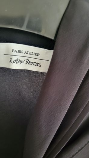 & other stories black pussy bow blouse with embellished cuffs Sz 10 UK - Rrp 89.99