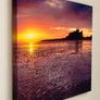 Coastal Castle Sunset Canvas Print 60cm x 60cm Image 2
