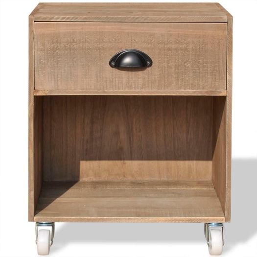 Nightstand 2 pcs Brown Solid Wood
