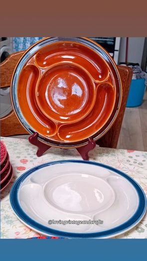 Vintage Fondue Plates