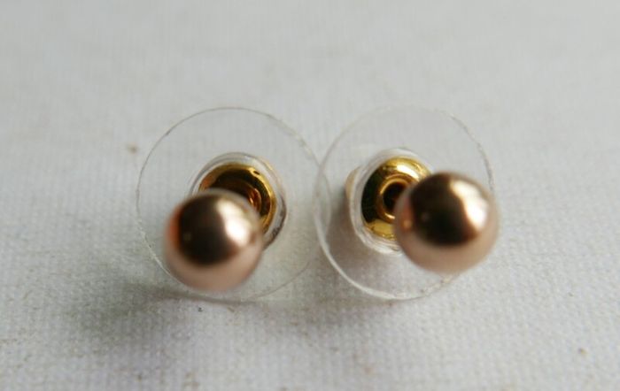 Vintage Sold 9ct Gold 375 Ball Stud Earrings 0,80g