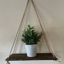 Hanging Wall Shelf With Artificial Plant Image 2