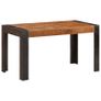 Dining Table 140x70x76 cm Solid Rough Mango Wood Image 7