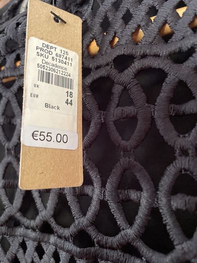 River Island black dress decadence size 18 New