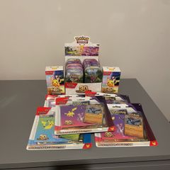 Pokemon 30th anniversary tin collection booster bundle blister packs