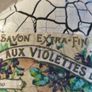 Set of 2 decorative bottles handmade decorative glass bottles featuring a Viola blue flowers decoupage design and a crackled paint finish. Image 7