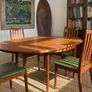 Mid Century G Plan Fresco Extending Round Teak Dining Table & 4 Chairs Image 3