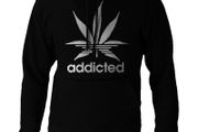 Addicted Marijuana Leaf HOODIE weed ganja 420 marihuana hoodie jumper