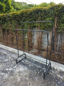 Black double rack clothes rail. Brand new