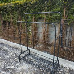 Black double rack clothes rail. Brand new