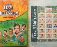 1999 Ireland An Post/ GAA Gaelic Football Team of the Millennium First Day Cover Sheetlet Presentation Pack