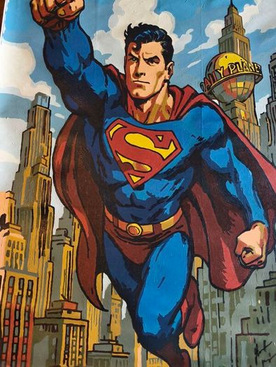 Superman painting