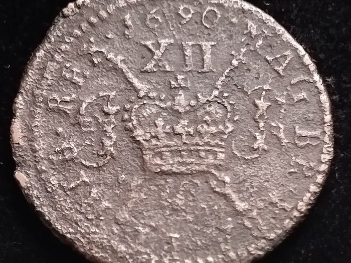 #267 - Ireland - 1690 - Shilling - Gun Money