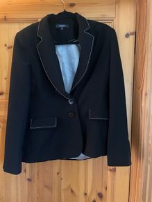 Debenhams Collection Black Blazer with Contrast Stitching