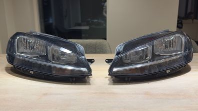 VW Golf MK7.5 Halogen Headlights OEM Pair 2017-2021