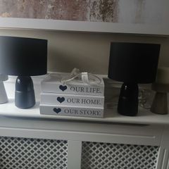 Black bedside lamps
