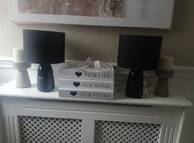 Black bedside lamps