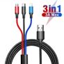 3in1 USB Charger Cable for iPhone 12 8 7 6 11 XR Type C Galaxy S10 S21 Micro USB Image 2