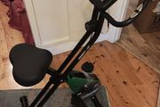 Upgraded Folding Exercise Bike with 16-Level Adjustable Magnetic Resistance, 330/350LBS Quiet Foldable Indoor Cycling Bike, Fitness Stationary Bike with LCD Display &amp; Large Comfortable Seat Cushion