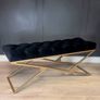 Metal-Framed Bench 120x40cm Gold Frame Image 5