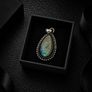 Vintage 925 Sterling Silver Labradorite Pendant Image 2
