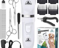 NEW SALE | Professional Dog Grooming Kit - Rechargeable, Cordless Pet Grooming Clippers & Complete Set of Dog Grooming Tools