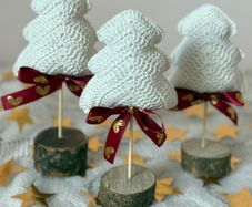 Set of 3 crochet Christmas trees