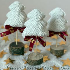 Set of 3 crochet Christmas trees