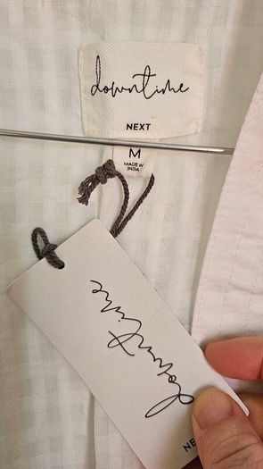 BNWT - Next cotton white dressing gown UK 12