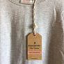 BNWTS Brakeburn Ladies Grey marl top long stripe sleeves 12 oversize includes post Image 2