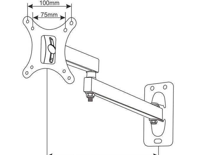 TV Monitor Wall Mount Bracket Tilt Swivel 13-27"