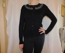 Black detailed M&S Cardigan size UK18 EU46  Postage included