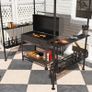 BBQ Gazebo Canopy Shelter With 2 Side Shelves, Storage Baskets Image 6