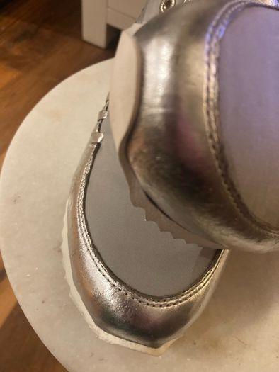 Andia Fora Made in Italy Top Quality Designer Silver Trainers - Size 41