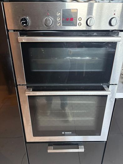 Electric double oven and hob