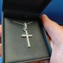 Sterling silver/cubic zirconia cross necklace Image 5